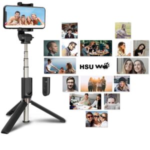 Hsu 3 In 1 Wireless Bluetooth Selfie Stick Mini Tripod 11g - Базови