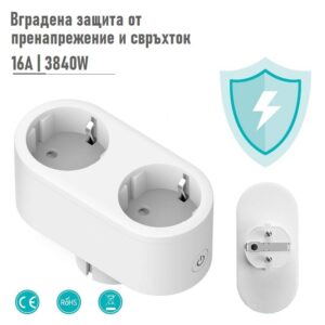 Smart Socket 2 In 1 With Monitoring Of The Consumed Energy 16a 11 - TUYA SMART HOME