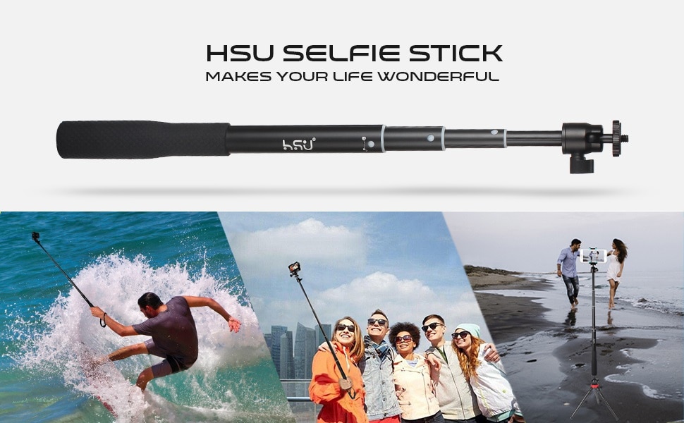 Professional Self Stick Hsu 5 In 1 Remote To 92 Cm Tripod Waterproof Gopro Iphone Android 1 - Многофункционални