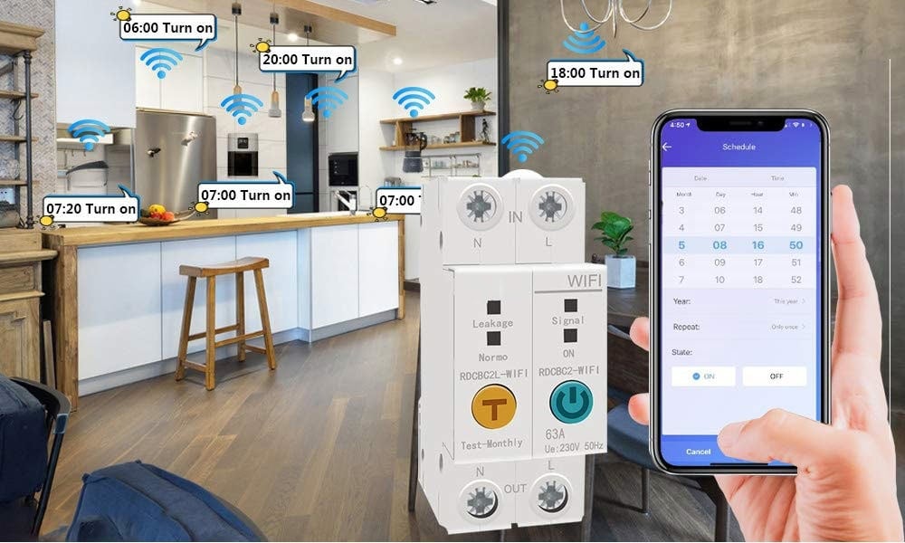 Ewelink 1p 2p 63a Rail Din Wifi Smart Energy Consumption Kwh Circuit Breaker 06 - EWELINK SMART HOME