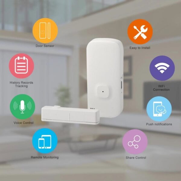 Tuya Smart Wireless Wifi Door Alarm Detector Rechargeable Battery Via Usb Port 05 - TUYA SMART HOME