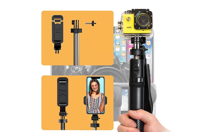 L05 149 Cm Selfie Stick With Tripod For Phone And Sports Cameras02 - Мобилна Фотография