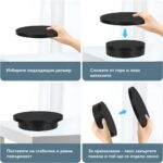 360 Degree Rotating Display Stand 3 In 1 Auto Electric Turntable With Remote Control Rechargeable 3 Speed Quiet Display 9 - Аксесоари за фотография