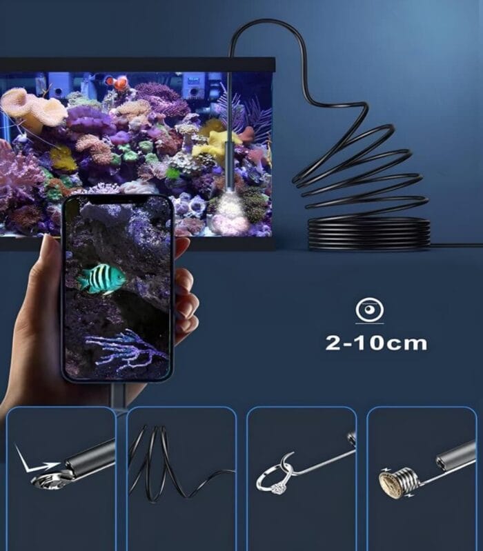 Anesok W300 B Wireless Endoscope Single Lens Ip67 Waterproof Wifi Borescope Ios Android 1080p Hard 1 9 - Android ендоскопи