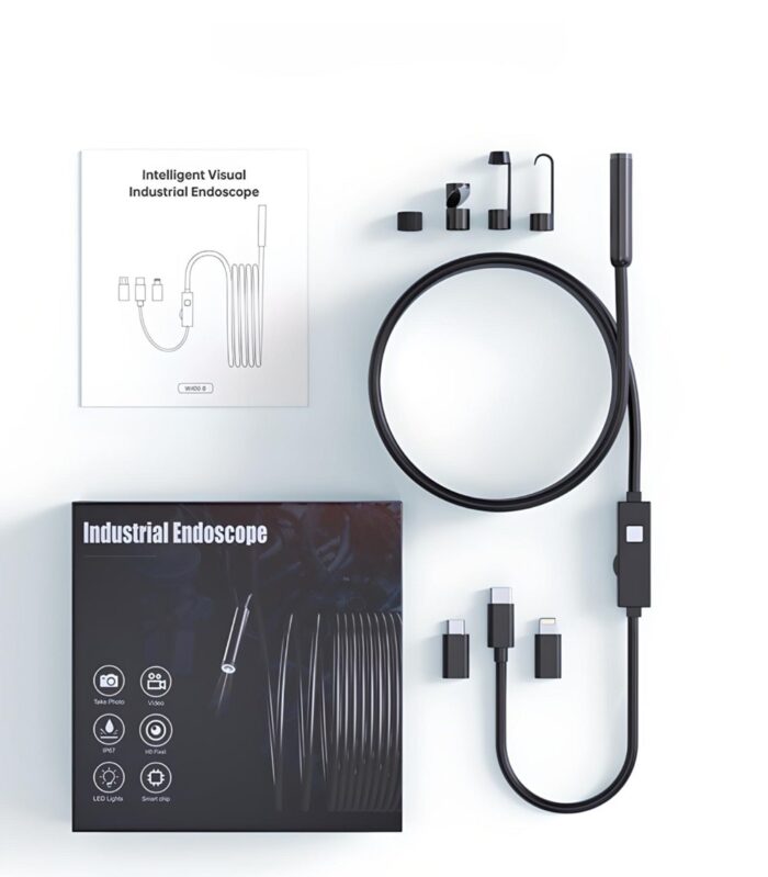 Anesok W400 B Usb Endoscope Borescope 7.9mm 1440p Hd Ip67 Waterproof Industrial Ios Android Hard E2 - Ендоскоп камери