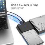 Fideco Sata Ide To Usb 3.0 Adapter Hard Drive Adapter Cable Converter For Universal 2.5 3.5 Inch Ide Hdd 2.5 Inch Ssd 5.25 Inch Dvd Rom Cd Rom Cd Rw Dvd Rw Dvdr 1 - Аксесоари за Компютри