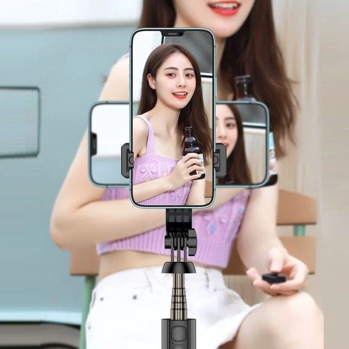 Selfie Stick 4 In 1 Hsu Influencer V02s Led Ring Tripod Bluetooth Remote 9 - Мобилна Фотография