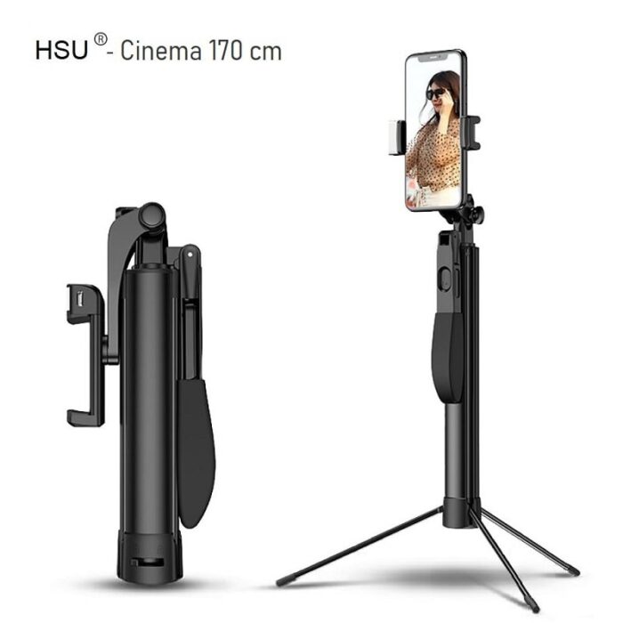 Selfie Stick 5 In 1 Hsu Cinema 170 Cm Video Stabilizer Tripod Bluetooth Remote 001 - Мобилна Фотография