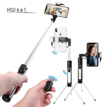 Selfie Stick 6 In 1 Hsu Beauty Dual Led Tripod Bluetooth Remote 10 - Мобилна Фотография