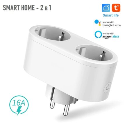 Smart Socket 2 In 1 With Monitoring Of The Consumed Energy 16a 02 - TUYA SMART HOME