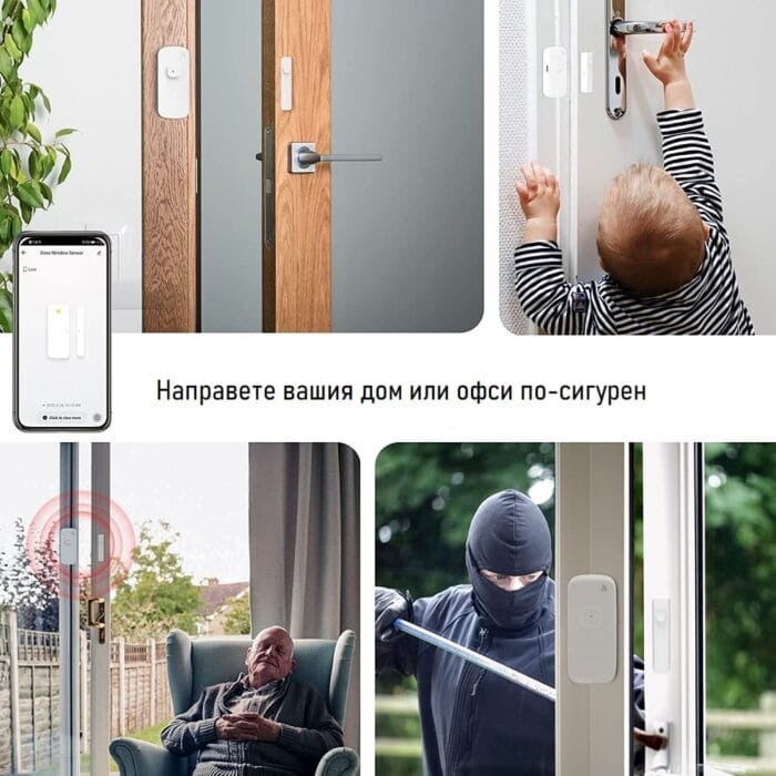 Tuya Smart Wireless Wifi Door Alarm Detector Rechargeable Battery Via Usb Port 09 - TUYA SMART HOME