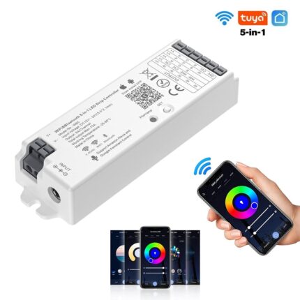 Tuya 5in1 Wb5 2.4ghz Wifi Led Controller App Control For Dimming Cct Rgb Rgbw Rgbcct Led Strip - TUYA SMART HOME