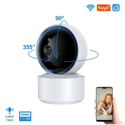 Tuya Smart Wifi 1080p Hd Ip Camera Auto Tracking Baby Monitor 355 Degree Night Vision 2 Way Audio V2 - TUYA SMART HOME