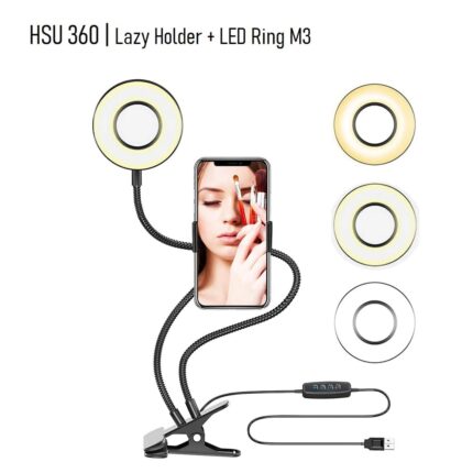 Universal Selfie Ring Light With Flexible Mobile Phone Holder - Аксесоари