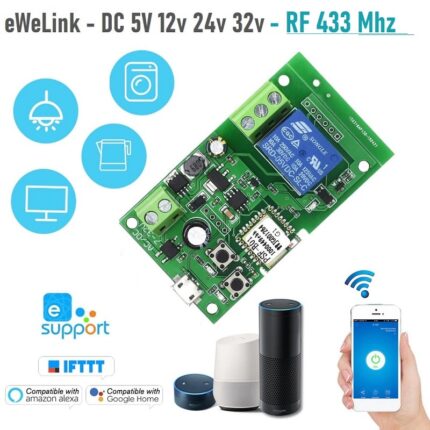 Ewelink Wifi Switch Rf 433 Mhz Dc 5v 12v 24v 32v Inching Self Locking Wireless Relay Module 00 - EWELINK SMART HOME