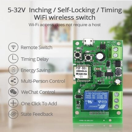 Ewelink Wifi Switch Dc 5v 12v 24v 32v Inching Self Locking Wireless Relay Module 02 - EWELINK SMART HOME