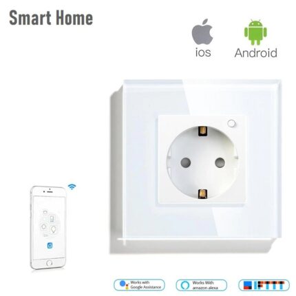 Smart Wall Socket Wifi Android Apple Eu 10a 2200 W - TUYA SMART HOME