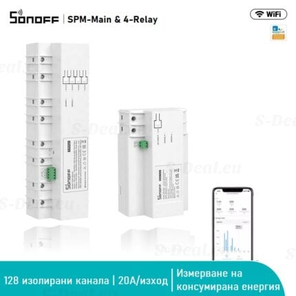 Sonoff Spm Smart Stackable Power Meter Spm Main Spm 4relay Sonoff.com 00 - eWelink прекъсвачи