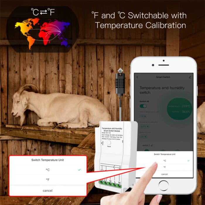 Tuya Temperatura And Humidity Smart Dual Switch Module 07 - SMART HOME