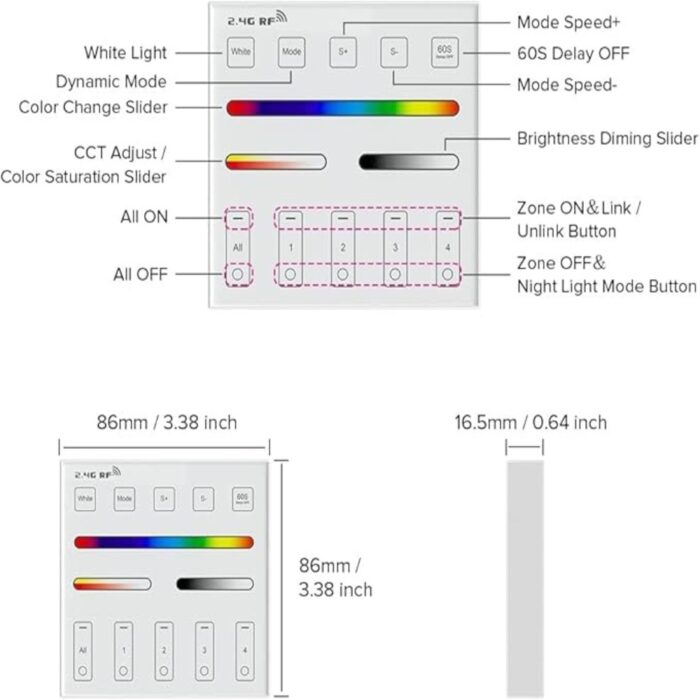 Wr01rf 4zone 2.4ghz Remote Contr (2) - TUYA SMART HOME