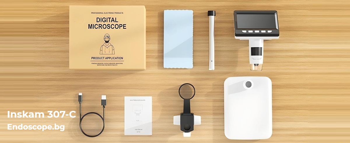 Inskam 307 C Digital Microscope 4 3 Inch Ips Screen 2mp 1000x 22 - Микроскопи