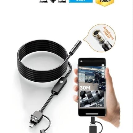 Inskam 103a Endoscope Camera With Auto Focus 2mp 8mm Lens Hard Cable.jpg - Ендоскоп камери