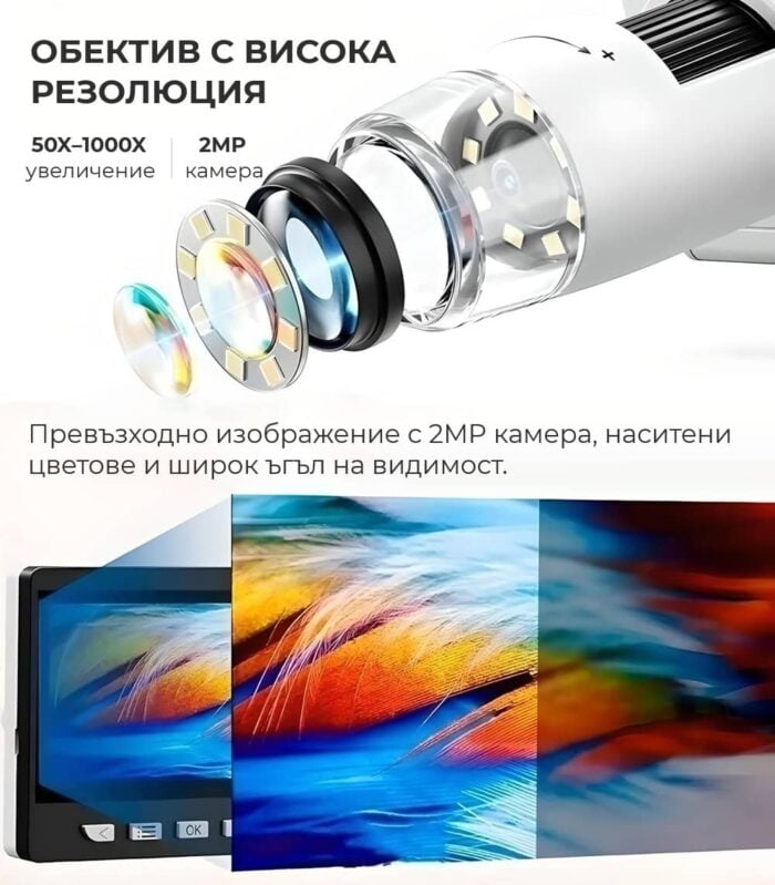 Inskam 307 C Digital Microscope 4 3 Inch Ips Screen 2mp 1000x 7.jpg - Микроскопи