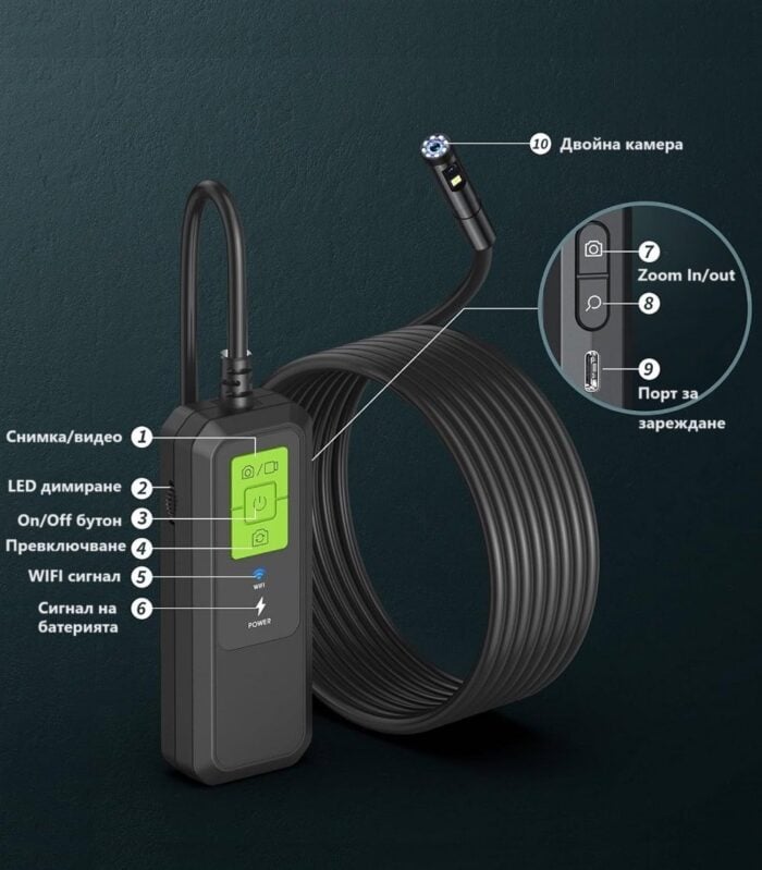 Anesok W600 Wifi Endoscope Borescope 7.9mm 1440p Hd Ip67 Waterproof Industrial Ios Pc Macos Android Hard Endoscope.bg 7.jpg - Ендоскоп камери