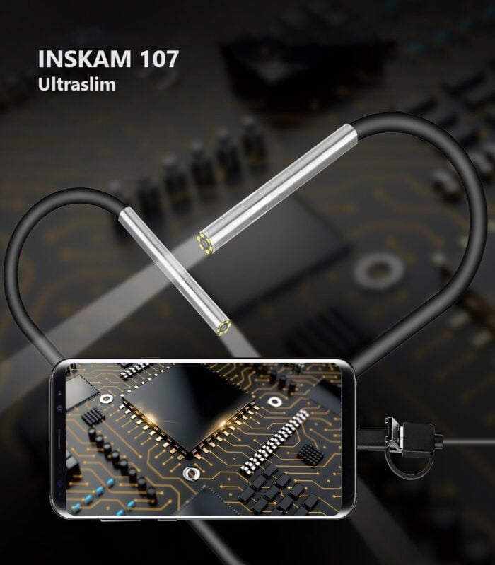 INSKAM 107 USB endoscope Borescope 3.9mm ip67 waterproof industrial PC MacOS Android 720P HARD 7