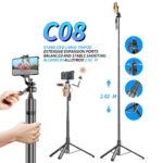 Selfiestick Bg Hsu C08 Long Selfiestick Tripod 00 - Селфи Стикове