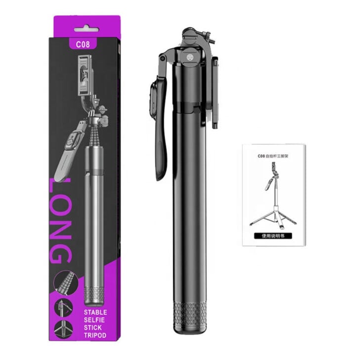 Selfiestick Bg Hsu C08 Long Selfiestick Tripod 002 - Селфи Стикове