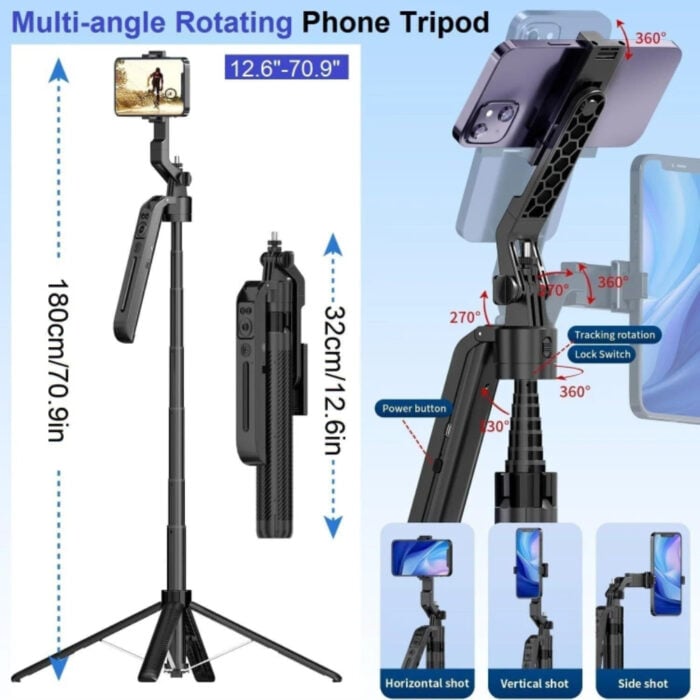 Selfiestick Bg Hsu C12 Selfiestick Ai Tracking 004 - Триподи & Стативи