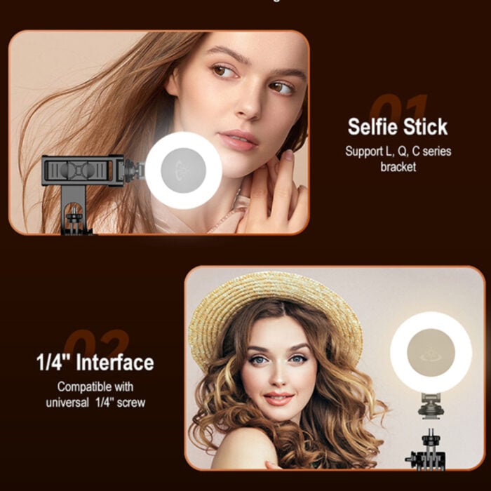 D07 360 Rotate Led Selfie Light Ring Light 01 - Мултимедия & Съдържание
