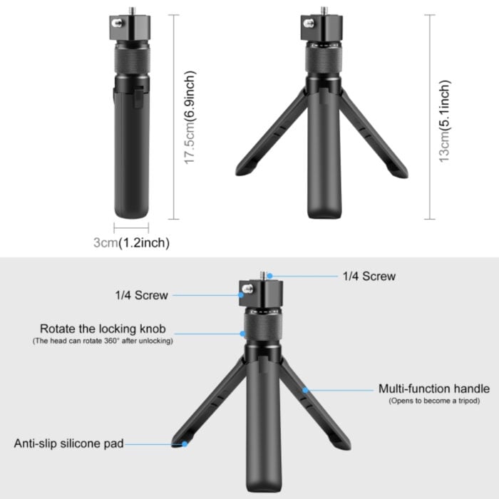 Hsu Rotating Handle Tripod 360 For Insta360 005 - SmartDeal