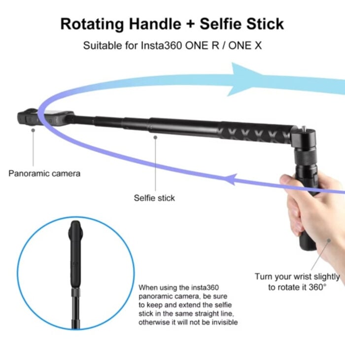 Hsu Rotating Handle Tripod 360 For Insta360 007 - SmartDeal
