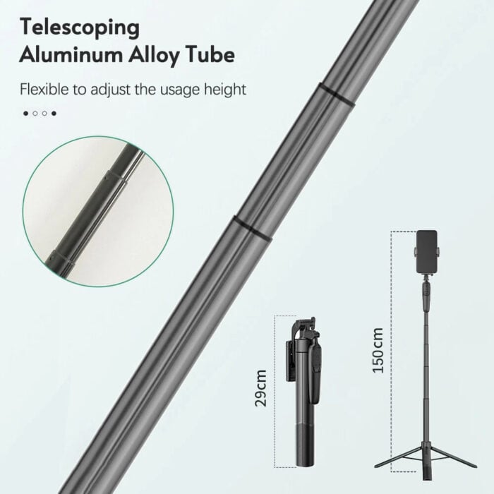 Selfiestick Bg A65 165 Sm Tripod Bluetooth 002 - Селфи Стикове