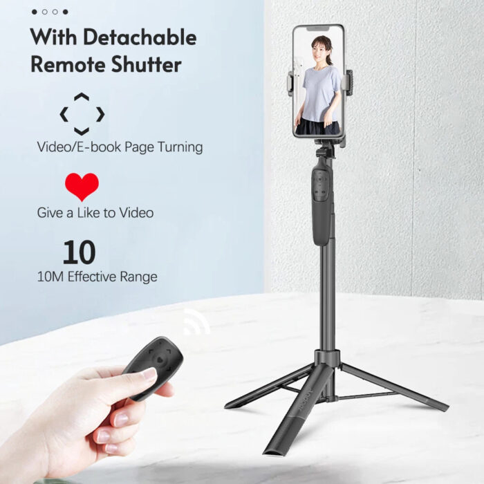 Selfiestick Bg A65 165 Sm Tripod Bluetooth 003 - Селфи Стикове