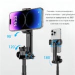 Selfiestick Bg Adyss X60 Selfie Stick Tripod 180cm Bluetooth 04 - Триподи
