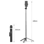 Selfiestick Bg Adyss X60 Selfie Stick Tripod 180cm Bluetooth 06 - Триподи