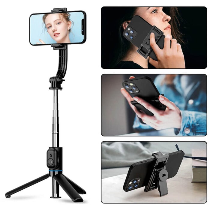 Selfiestick Bg Hsu C01 Selfiestick Tripod Bluetooth 006 - Триподи
