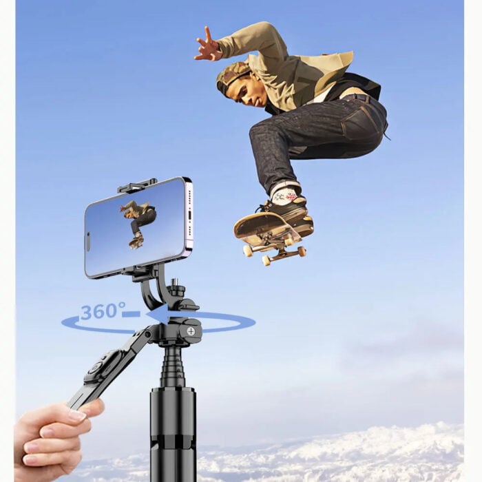 Selfiestick Bg Hsu C08 Long Selfiestick Tripod 2m 360 Rotate 010 - Селфи Стикове