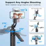 Selfiestick Bg Hsu C17 Selfiestick Qadrapod Ai Face Tracking Gimbal 006 - Триподи & Стативи