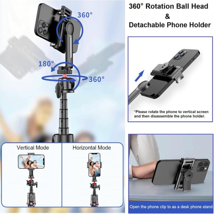 Selfiestick Bg Hsu Flexible Portable Tripod C03 003 - Триподи