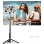 Selfiestick Bg Hsu Q12s Selfiestick Tripod Led Light 003 - Триподи & Стативи