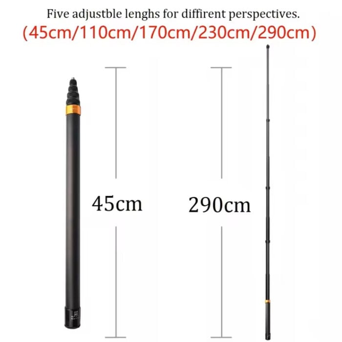 Selfiestick Bg Invisible Selfie Stick For Insta360 3m Long Carbon Fiber 02 - SmartDeal