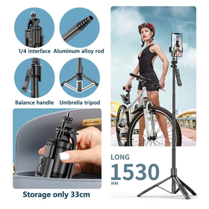 Selfistick Bg L16 Long Selfie Stick Tripod 008 - Селфи Стикове