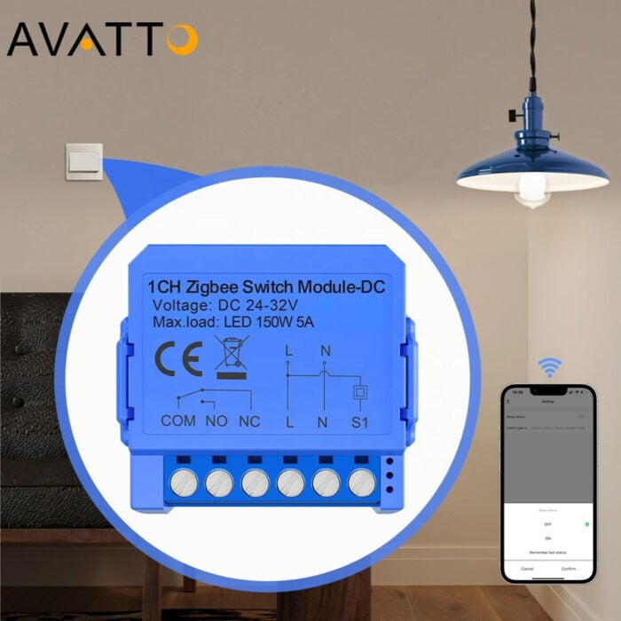 Smartdeal Bg Avatto Zwsm16 Dc Dry Contact Module 1gang In 03 - AVATTO