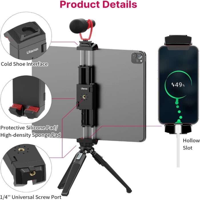 Ulanzi St29 Universal Tablet Smartphone Holder 06 - Аксесоари