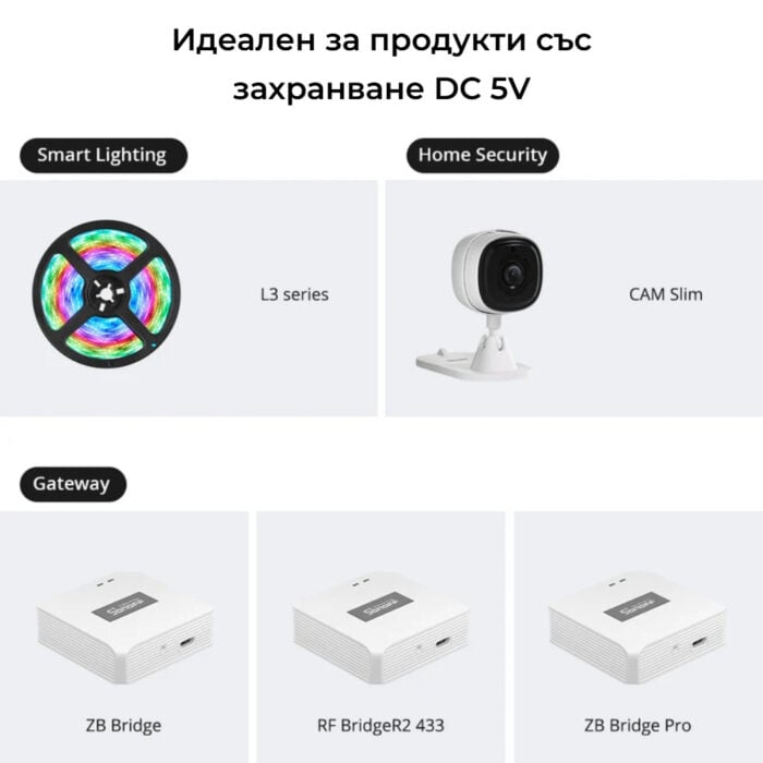 Smartdeal Bg Sonoff Usb Adapter 5v 2a Eu Type E F 03 - SMART HOME