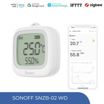 smartdeal bg snzb 02wd ip65 zigbee lcd smart temperature humidity sensor 1